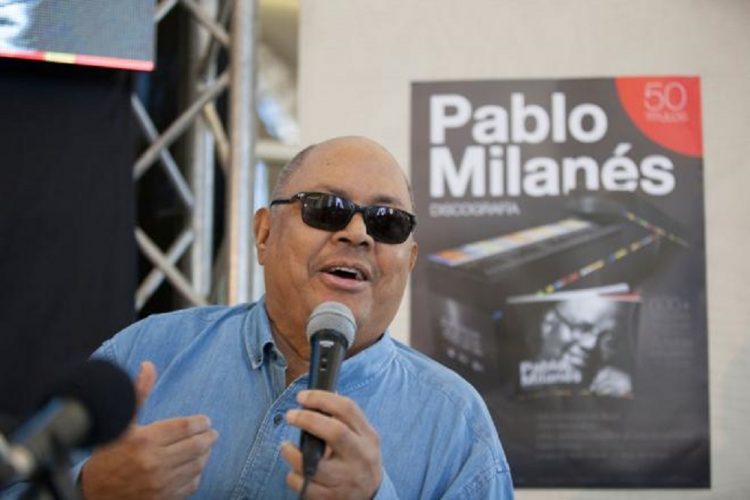 Milanés durante el lanzamiento de la Colección "Pablo Milanés. Discografía", en 2017. Foto: milanespablo.com