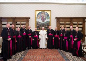 El Papa Francisco con algunos de los obispos estadounidenses en el Vaticano. Foto: Conferencia de Obispos de EEUU. / Archivo.