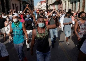 Las protestas en La Habana. Foto: BBC/Archivo.