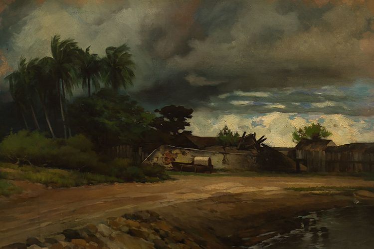 La Turbonada, Guillermo Collazo. Imagen tomada del Museo Nacional de Bellas Artes de Cuba.