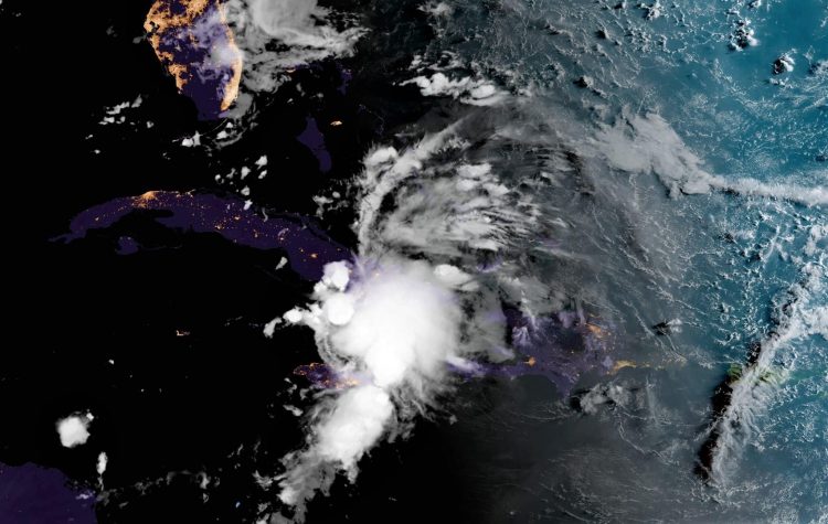 Imagen de satélite de la depresión tropical Fred. Foto: NOAA NWS national Hurricane Center/Facebook.