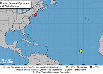 La TT Henry. Mapa: Centro Nacional de Huracanes, EEUU.