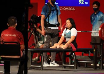 La parapesista cubana Leydi Rodríguez en los Juegos Paralímpicos de Tokio. Foto: @jit_digital / Twitter.