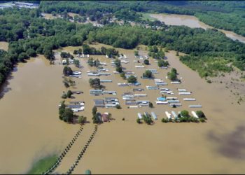 Lluvias e inundaciones sin precedentes en Tennessee. Foto: National Weather Service.