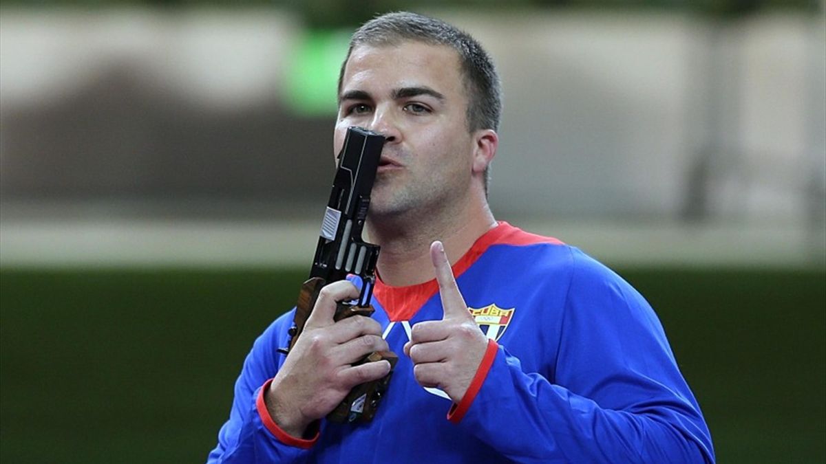 Leuris Pupo, the first Cuban Olympic champion in sports shooting. Photo: Archive.