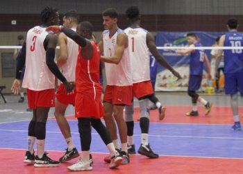 Selección cubana durante el Campeonato de Norte, Centroamérica y el Caribe (Norceca) de voleibol masculino de 2021 en Durango, México. Foto: @Norceca_Info / Twitter.