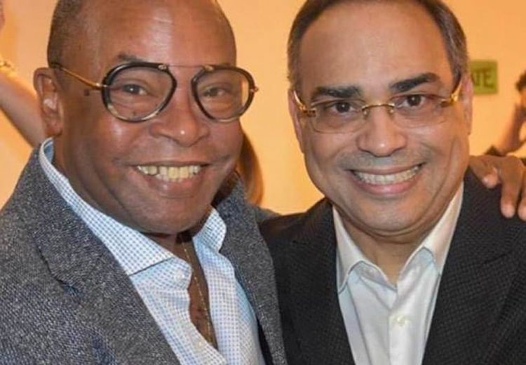 Adalberto Álvarez y Gilberto Santa Rosa. Foto: Gilberto Santa Rosa/Facebook.