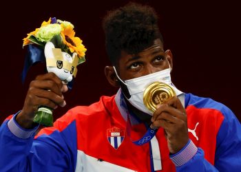 Andy Cruz, uno de los campeones cubanos en los Juegos Olímpicos de Tokio, tendrá la posibilidad de ganar 100 mil dólares si triunfa en el Mundial de Belgrado. Foto: EFE.