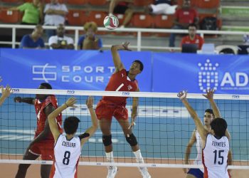 José Miguel Gutiérrez, en 2019, durante un partido contra Chile en el que Cuba disputaba su participación en el Campeonato Mundial. Foto: Norceca.