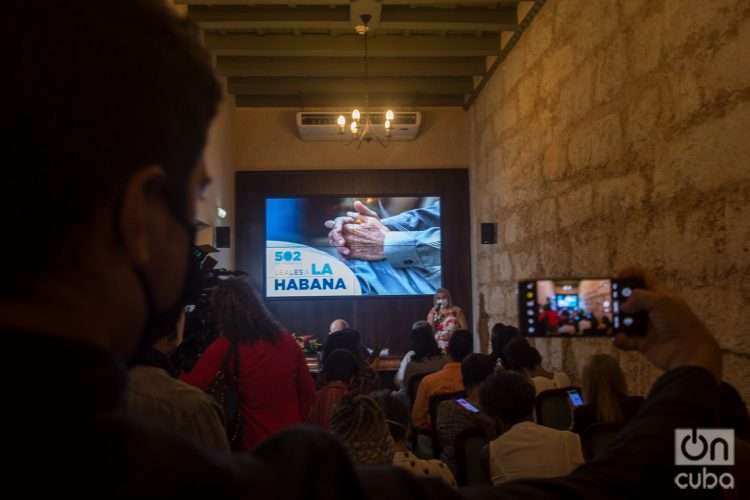 Conferencia de prensa sobre las actividades de la Oficina del Historiador de La Habana por el 502 aniversario de la fundación de la capital cubana. Foto: Otmaro Rodríguez.