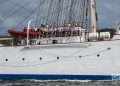 El velero noruego "Statsraad Lehmkuhl" entrando a la bahía de La Habana, el miércoles 24 de noviembre de 2021. Foto: Otmaro Rodríguez.