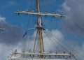 El velero noruego "Statsraad Lehmkuhl" entrando a la bahía de La Habana, el miércoles 24 de noviembre de 2021. Foto: Otmaro Rodríguez.