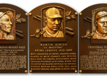 Tres de las leyendas cubanas de las Ligas Negras exaltadas al Salón de la Fama de Cooperstown. Foto: National Hall of Fame.