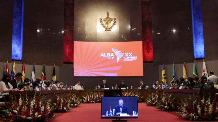 XX Cumbre de la Alianza Bolivariana de los Pueblos de Nuestra América (ALBA) desarrollada en La Habana este 14 de diciembre de 2021. Foto: @BrunoRguezP / Twitter.