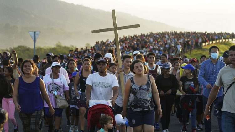 Migrantes centroamericanos. Foto: Dallas Morning News.