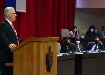 Díaz-Canel durante la pasada sesión en la ANPP. Foto: web de la presidencia de Cuba