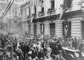 El presidente estadounidense John Calvin Coolidge (1872-1933) llega a La Habana el 15 de enero de 1928. Foto: Archivo.