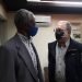 Riccardo Fraccari (derecha) poco después de su llegada a La Habana conversa con Roberto León Richards, presidente del Comité Olímpico Cubano. Foto: Inder.