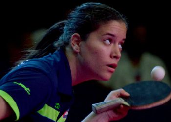 Daniela Fonseca, principal figura del tenis de mesa femenino en Cuba. Foto: Ricardo López Hevia / Archivo.