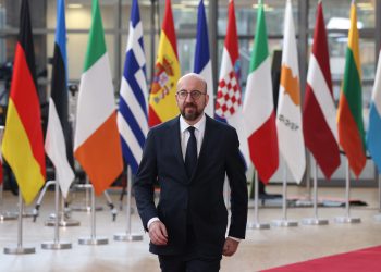 El presidente del Consejo Europeo, Charles Michel, a su llegada a la cumbre. Foto: Unión Europea.