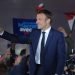 El presidente de Francia, Emmanuel Macron, celebra después de ganar la segunda vuelta de las elecciones presidenciales francesas, en el Campo de Marte, en París, Francia, el 24 de abril de 2022. Foto: Christophe Petit Tesson / EFE.