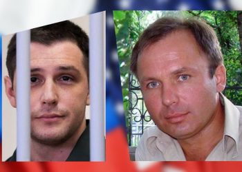 El estadounidense Trevor Reed, a la izquierda, y el ruso Konstantin Yaroshenko, prisioneros intercambiados por sus respectivos gobiernos. Montaje: TV Azteca.