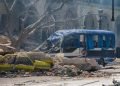 Alrededores del Hotel Saratoga, en La Habana, tras la explosión ocurrida en el lugar este viernes 6 de mayo de 2022. Foto: Otmaro Rodríguez.