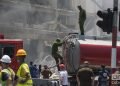 Trabajos de rescate y salvamento en el Hotel Saratoga, en La Habana, tras la explosión ocurrida en el lugar este viernes 6 de mayo de 2022. Foto: Otmaro Rodríguez.