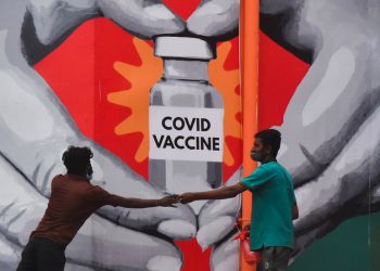 Mural en Chennai, India. Foto: IDREES MOHAMMED/EFE/EPA.