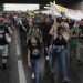 Caravana hacia la frontera norte desde Tapachula, en el estado de Chiapas, México. Foto: Juan Manuel Blanco/EFE.