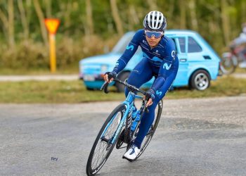 Arlenis Sierra no tuvo su mejor presentación en la ruta del Mundial de ciclismo 2023. Foto: movistarteam.com