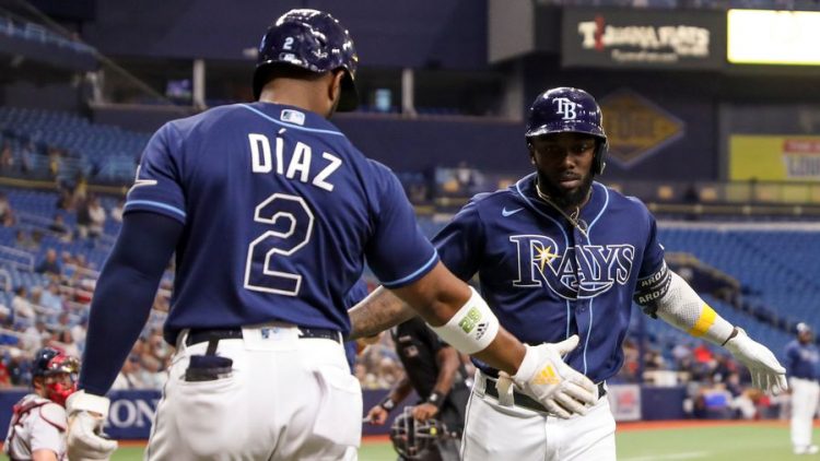 Yandy Díaz y Randy Arozarena son dos piezas clave dentro de la organización de los Rays. Foto: Ivy Ceballo/Tapa Bay Times.