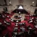 Fotografía general de la audiencia pública parlamentaria sobre el embargo de EE.UU. a Cuba, celebrada en el Capitolio de La Habana, el 27 de octubre de 2022. Foto: Ernesto Mastrascusa / EFE.