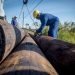 Brigadas de eléctricos y telefónicos trabajan por restablecer sus servicios afectados por el huracán Ian , Pinar del Rio, Cuba. Foto: Otmaro Rodríguez