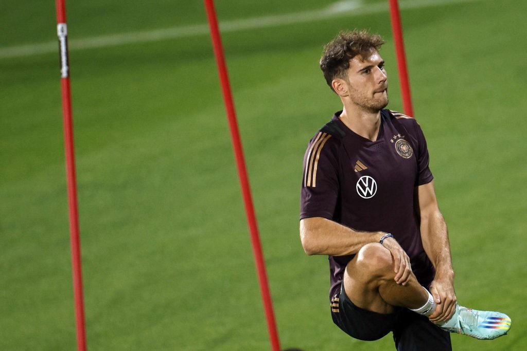 Leon Goretzka Alemania en un entrenamiento este viernes en Doha Alemania se enfrentará a España en el segundo partido del grupo E del Mundial de fútbol de Qatar 2022 este domingo, 27 de noviembre EFE Alberto Estévez