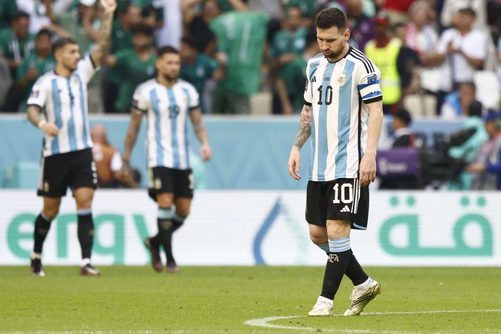 tribuna hoy, en un partido de la fase de grupos del Mundial de Fútbol Qatar 2022 entre Argentina y Arabia Saudita en el estadio de Lusail (Catar). EFE Alberto Estevez