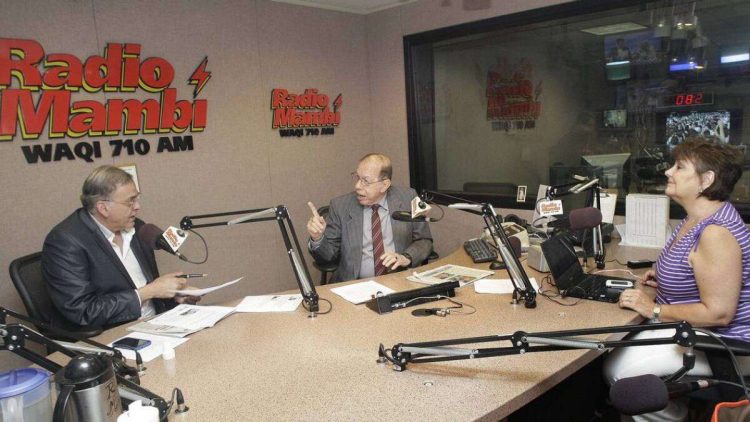 Imagen de archivo de los estudios de Radio Mambí, en Miami.