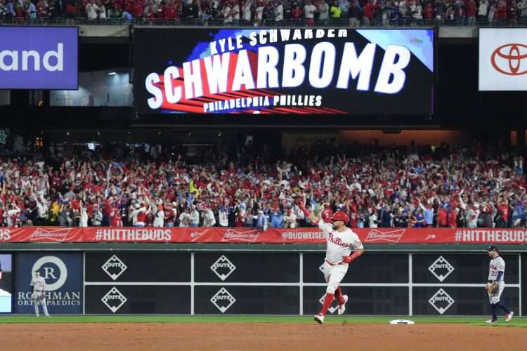 Los Phillies sacaron la artillería pesada y tomaron ventaja en la Serie Mundial contra Houston. Foto: Philadelphia Phillies.