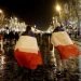 Parisinos en los Champs Elysées durante la final de la Copa Mundial de Fútbol Qatar 2022. Foto: EFE/EPA/TERESA SUAREZ.