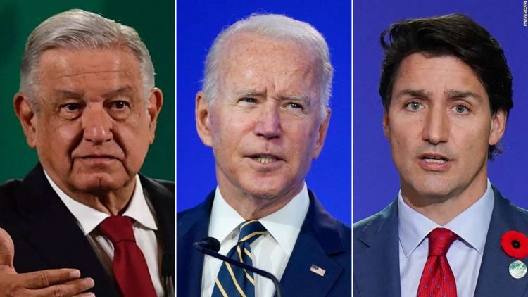 Los tres presidentes se reunieron en 2021 en EEUU. Foto:  CNN.