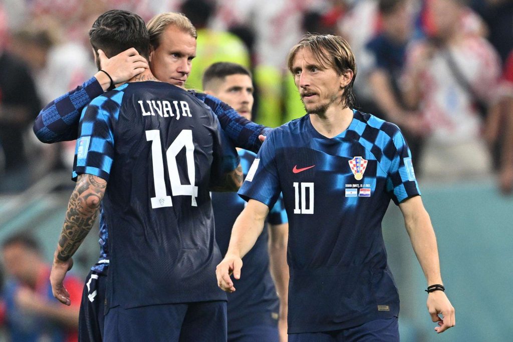 Luka Modric después de perder en la semifinal frente a Argentina en el estadio de Lusail, Qatar, 13 de diciembre de 2022. Foto: EFE/EPA/Noushad Thekkayil.