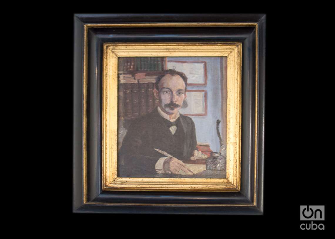 Retrato en óleo de José Martí, pintado por el artista sueco Herman Norman en 1891, el cual se expone en el Museo Casa Natal de José Martí. Foto: Otmaro Rodríguez.