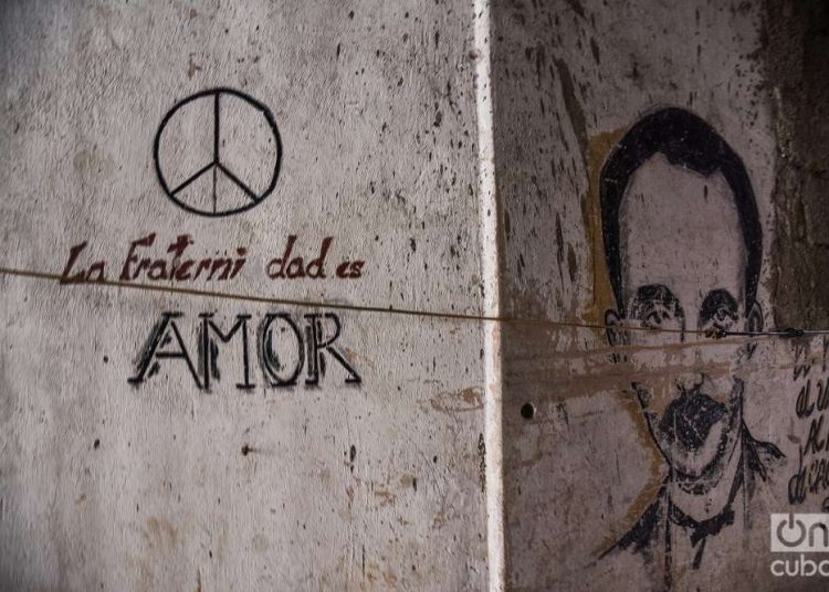 Detalle de un mural a Martí en un solar en la Habana Vieja. Foto: Kaloian.