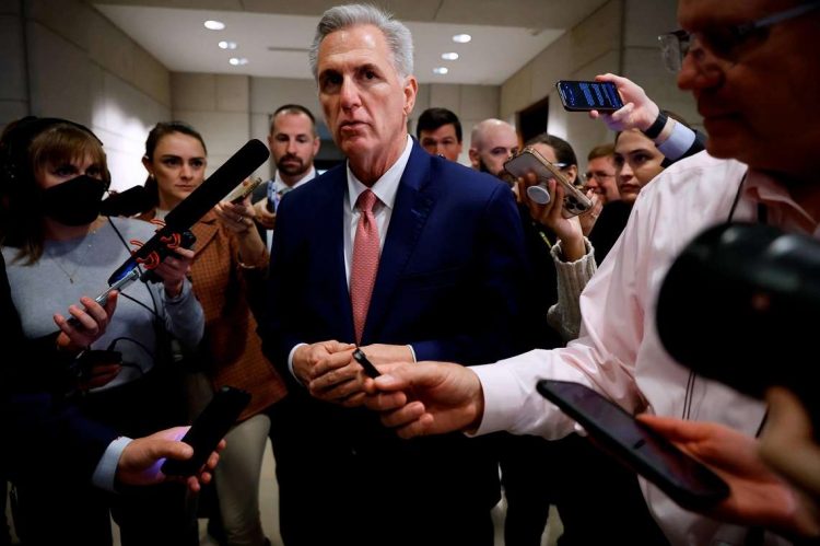 Kevin McCarthy durante una conferencia de prensa en noviembre de 2022. Foto: CNN.