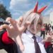 Una joven cosplayer cubana en la fortaleza de La Cabaña, durante la Feria Internacional del Libro de La Habana 2023. Foto: Otmaro Rodríguez.