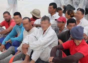 Migrantes cubanos detenidos en Bahamas en enero pasado. Foto: Royal Bahamas Defence Force/FB.