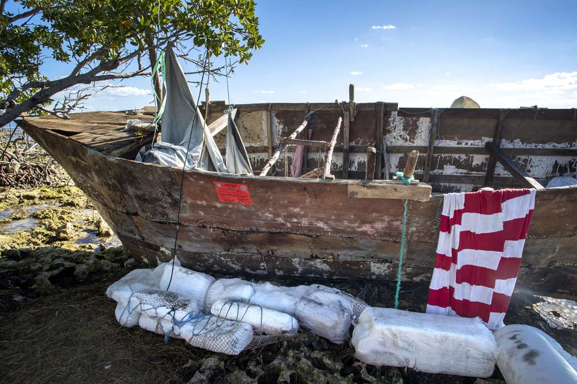 Vessel found in January 2023 in the Florida Keys. Photo: EFE/EPA/Cristobal Herrera-Ulashkevich.