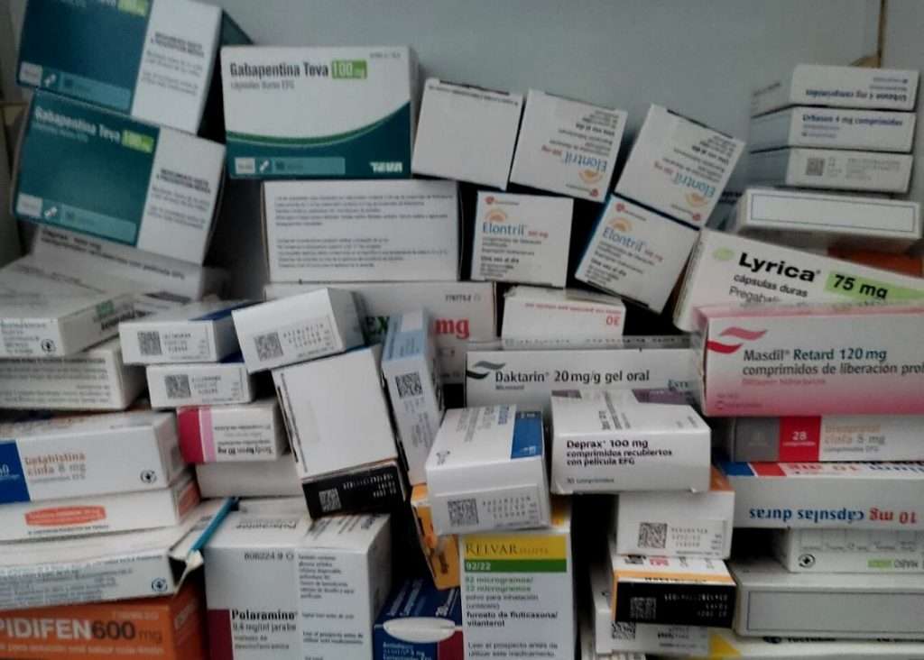 Medicamentos para donar a Cuba. 