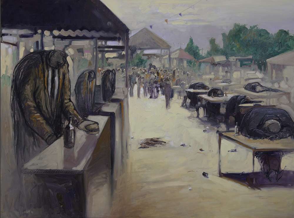 “La feria”, 2022. Óleo sobre lienzo, 100 x 130 cm.
