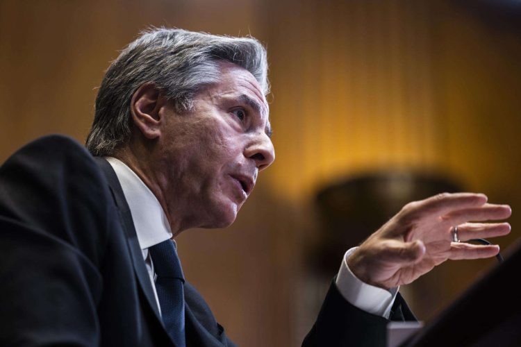 El secretario de Estado Antony Blinken habla ante un comité del Senado estadounidense hoy 22 de marzo de 2023. Foto: EFE.